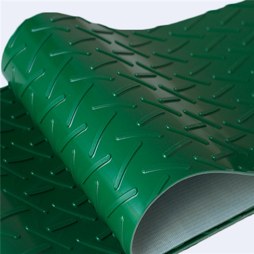 厂家直销PVC花纹防滑耐磨输送带传送带皮带草纹爬坡输送带