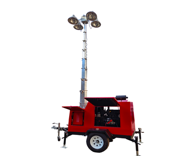 液压升降照明灯塔自发电拖曳式照明设备
